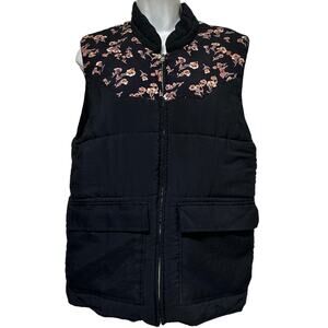 flynn skye embroidered full zip puffer vest Size 2